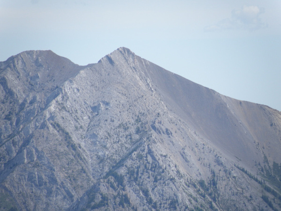 Wasootch peak - ascent ridge facing camera