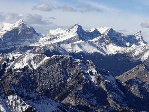 Sparrowhawk, Four peaks of Lougheed and Allen in front