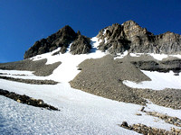 Snow gully access to ridge.