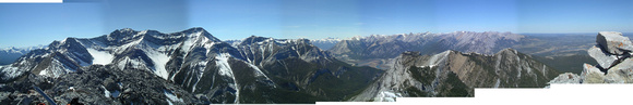 panorama from peak SE of heart.