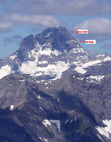Assiniboine - N ridge - most of route is not visible from this angle.