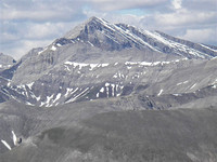 Fisher from a different angle. Summit ridge- downclimbs are visible.