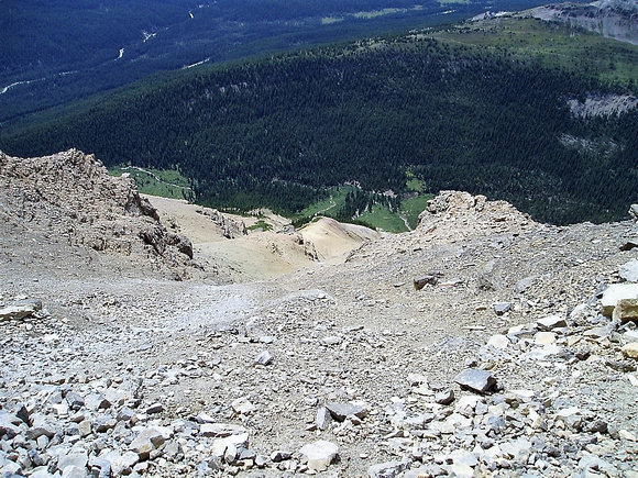 From base of summit rock