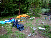 Fred Becky in a bivy sack - did not want to wake him.