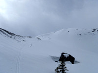 Vern goes from small moraine up right to large upper moraine.