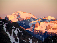 Attempt on Ball by E ridge of stanley. Hike to end of valley and access ridge by snow gully.