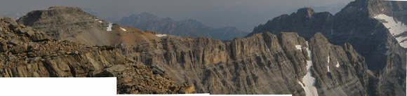 Pan of ESE ridge from Beatrice - courtesy of Dave Salahub