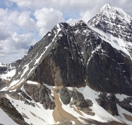 Not my pic - went up to right of gully and then crossed over near top but below snow