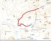 Wietse and I decided to try this in reverse of Chic Scott tripFollowed old broke trail - okay up trail but probably not best down route.