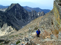 Follow trail and yellow/black markers